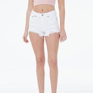 Aeropostale white vintage high rhode shorty 2.5” jean shorts